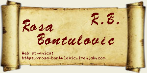 Rosa Bontulović vizit kartica